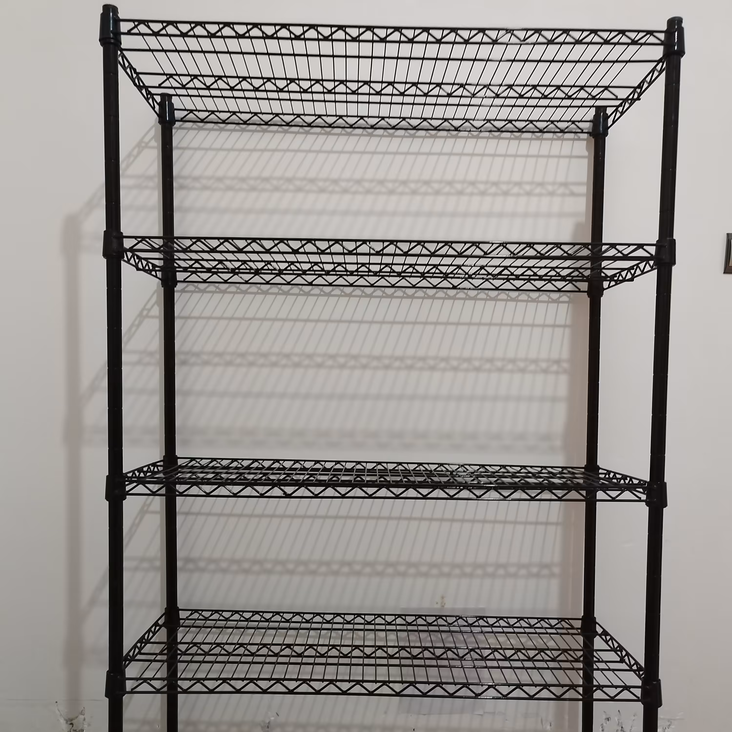 قفسه مفتولی 4 طبقه رنگ استاتیک ابعاد 100 در 40 در150 وزن هر طبقه2700