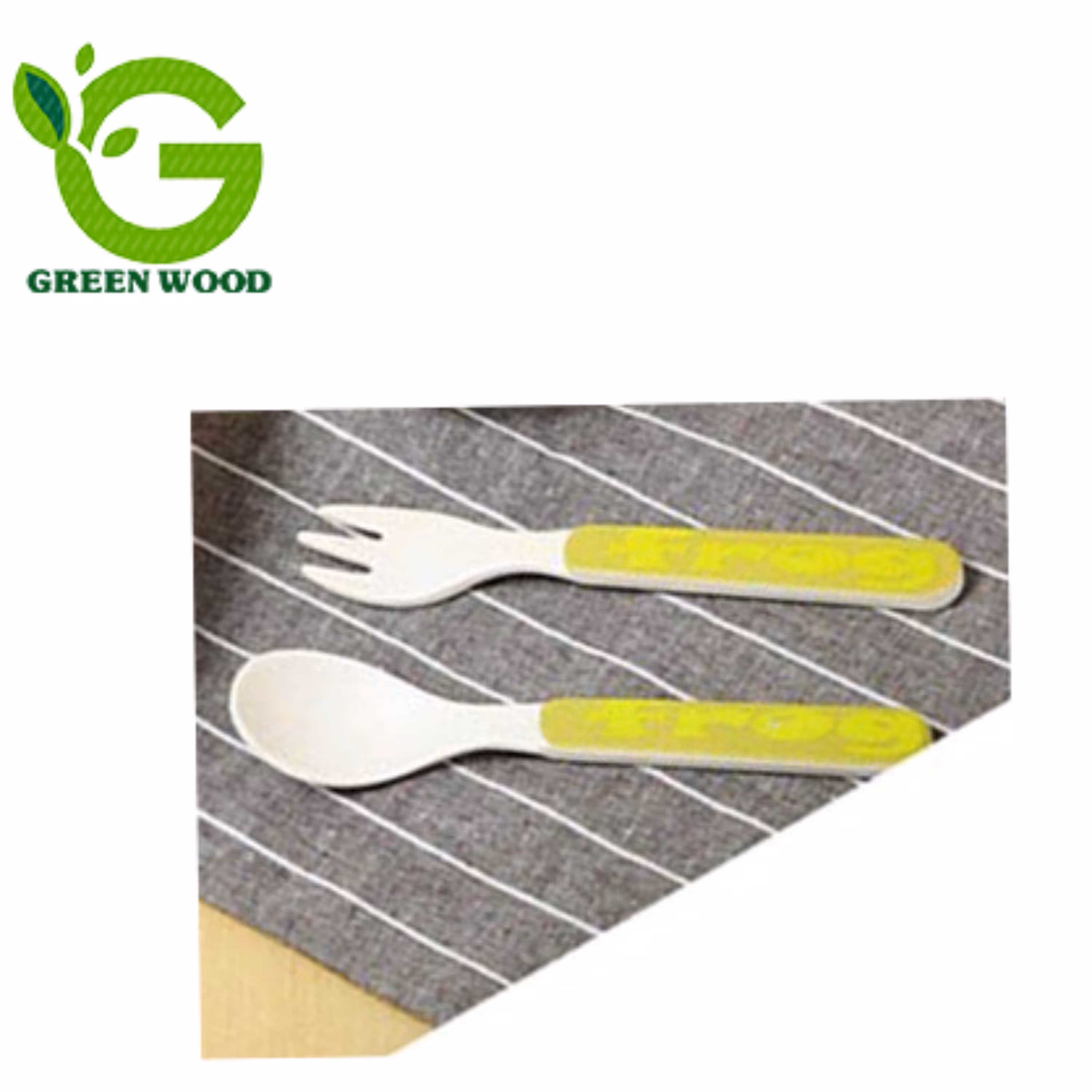 قاشق و چنگال کودک بامبو فایبر (ظرف کودک - ظروف سرو و پذیرایی) طرح  آبی Frog