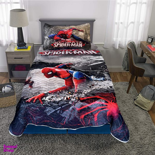 سرویس روتختی راشا مدل مرد عنکبوتی یک نفره 2 تکه