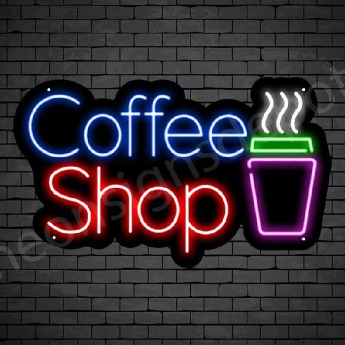 تابلو نئون فلکسی کافی شاپ، نئون پلکسی coffee shop