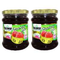 مربا توت فرنگی رژیمی بدون شکر کامور - 280 گرم بسته 2 عددی