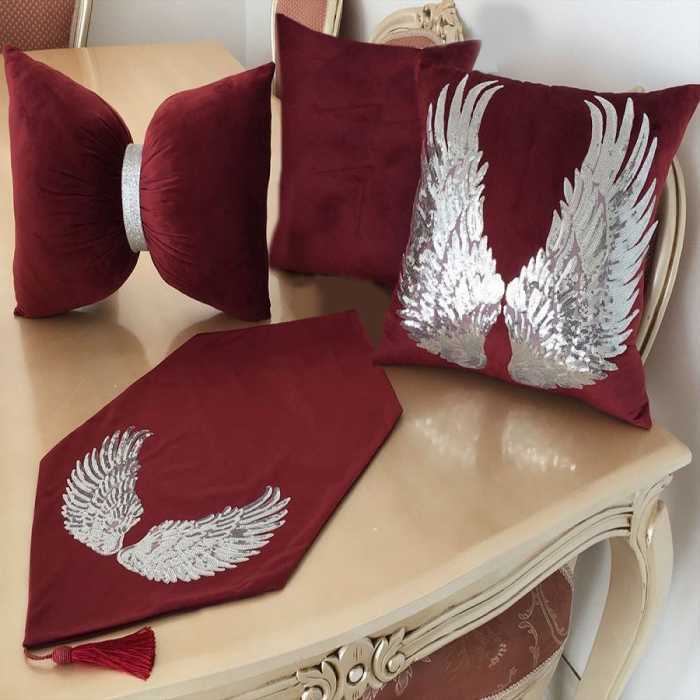 کاورکوسن بال فرشته مجموعه 3 عددی به همراه رانر 40در90