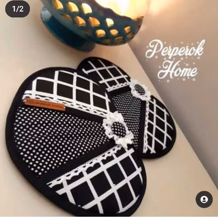 دستگیره قلبی جیب دار جنس کتان نخ 