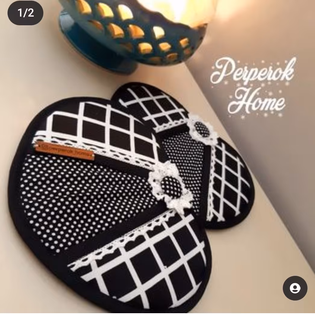 دستگیره قلبی جیب دار جنس کتان نخ 