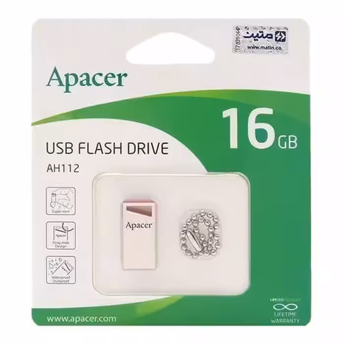 فلش مموری اپیسر مدل AH112 ظرفیت 16 گیگابایت با گارانتی متین پک تایوان فلش 16