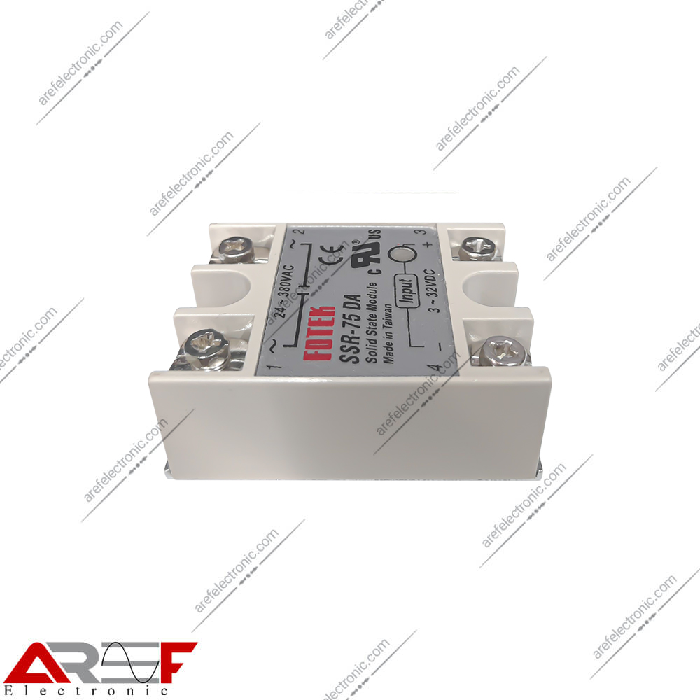 رله SSR دارای 75 آمپر تک فاز FOTEK SSR-75DA - فروشگاه عارف الکترونیک