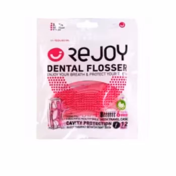 نخ دندان کمانی ریجوی با طعم نعنا برای پاکسازی پیشرفته دندان ها 18عددی به همراه جعبه مسافرتی