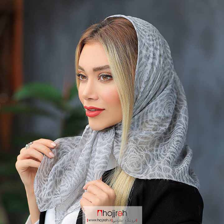 اطلاعات ، قیمت و خرید روسری مینی اسکارف حریر طرح گل رز کد D255