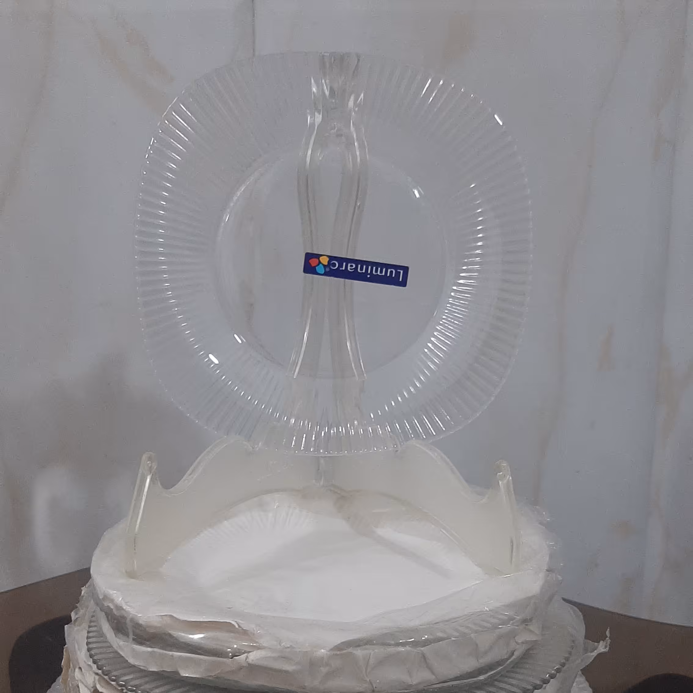 سرویس غذاخوری نیزه ای اصل فرانسه برند لومینارک بسیار شفاف 