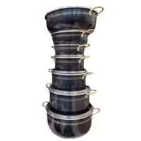 سرویس قابلمه دسته طلایی 11 پارچه بزرگ پاراب ارسال رایگان