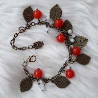 دستبند برنزی برف و میوه سرخ