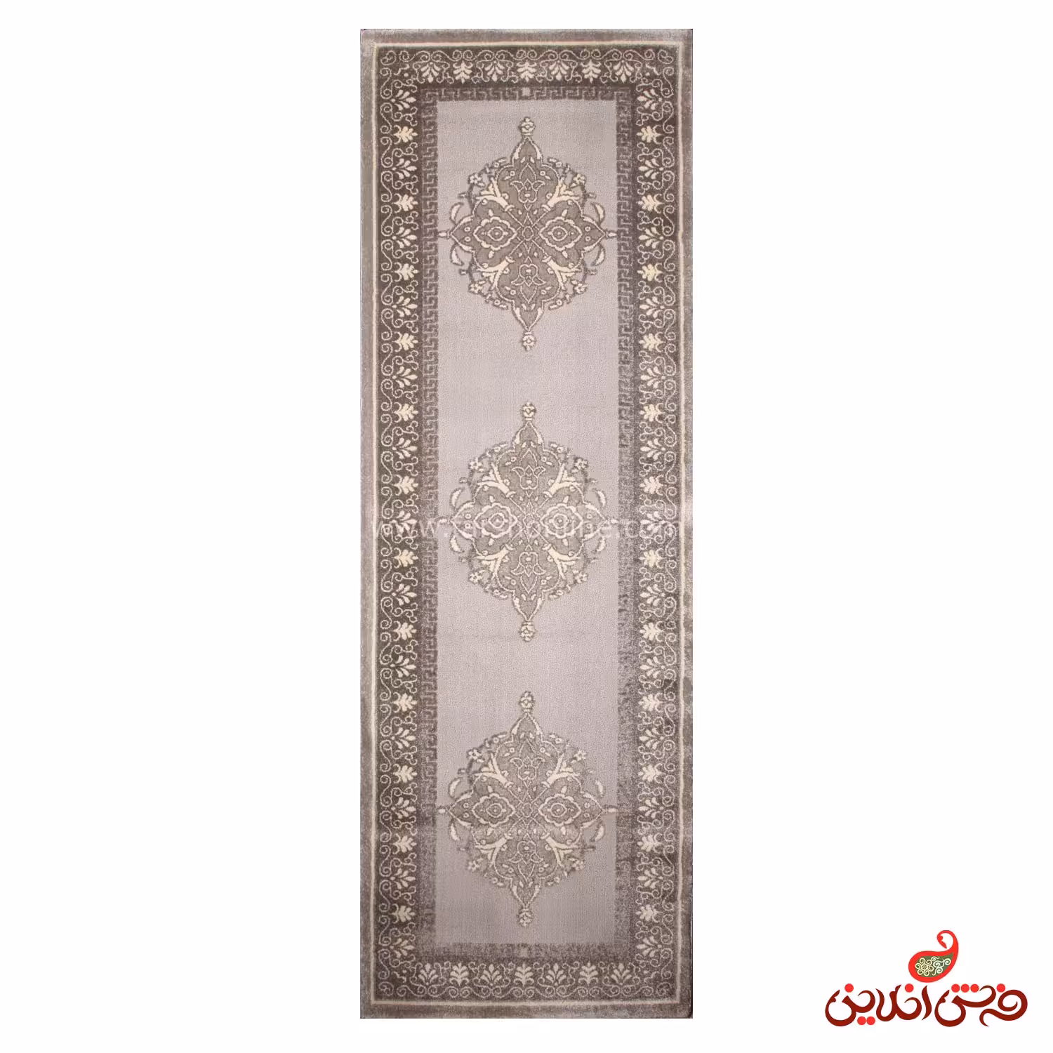 کناره فرش ماشینی ساوین کد 7403 نقره ای روشن