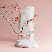 بک دراپ عکاسی محصول با شاخه و برگ | گرافیک با طعم تربچه