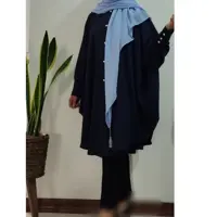 مانتو  بارداری و شیردهی کد 1 کرپ الیزه سرمه ای تیره