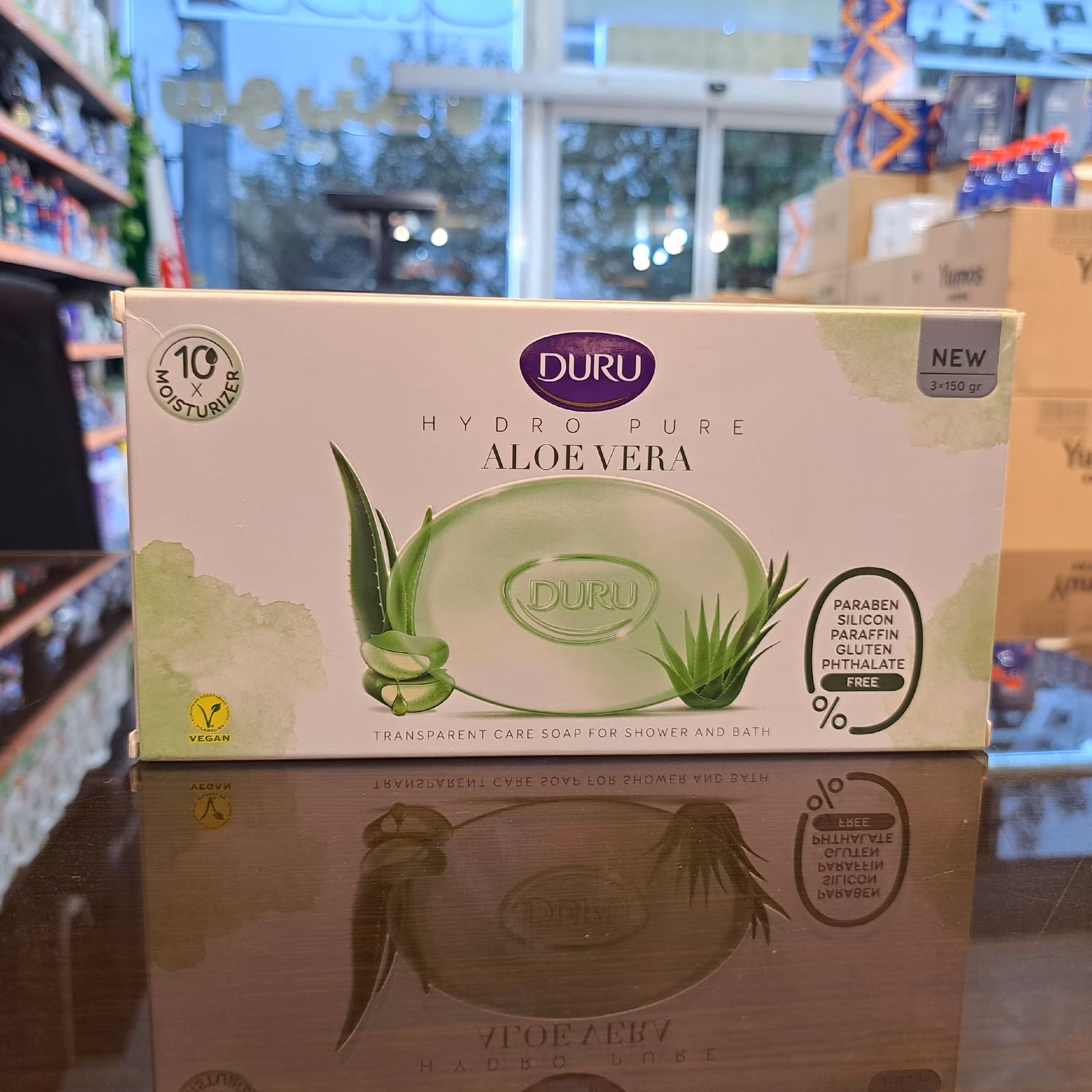 صابون حمام آبرسان دورو حاوی عصاره آلوئه ورا بسته 3 عددی
