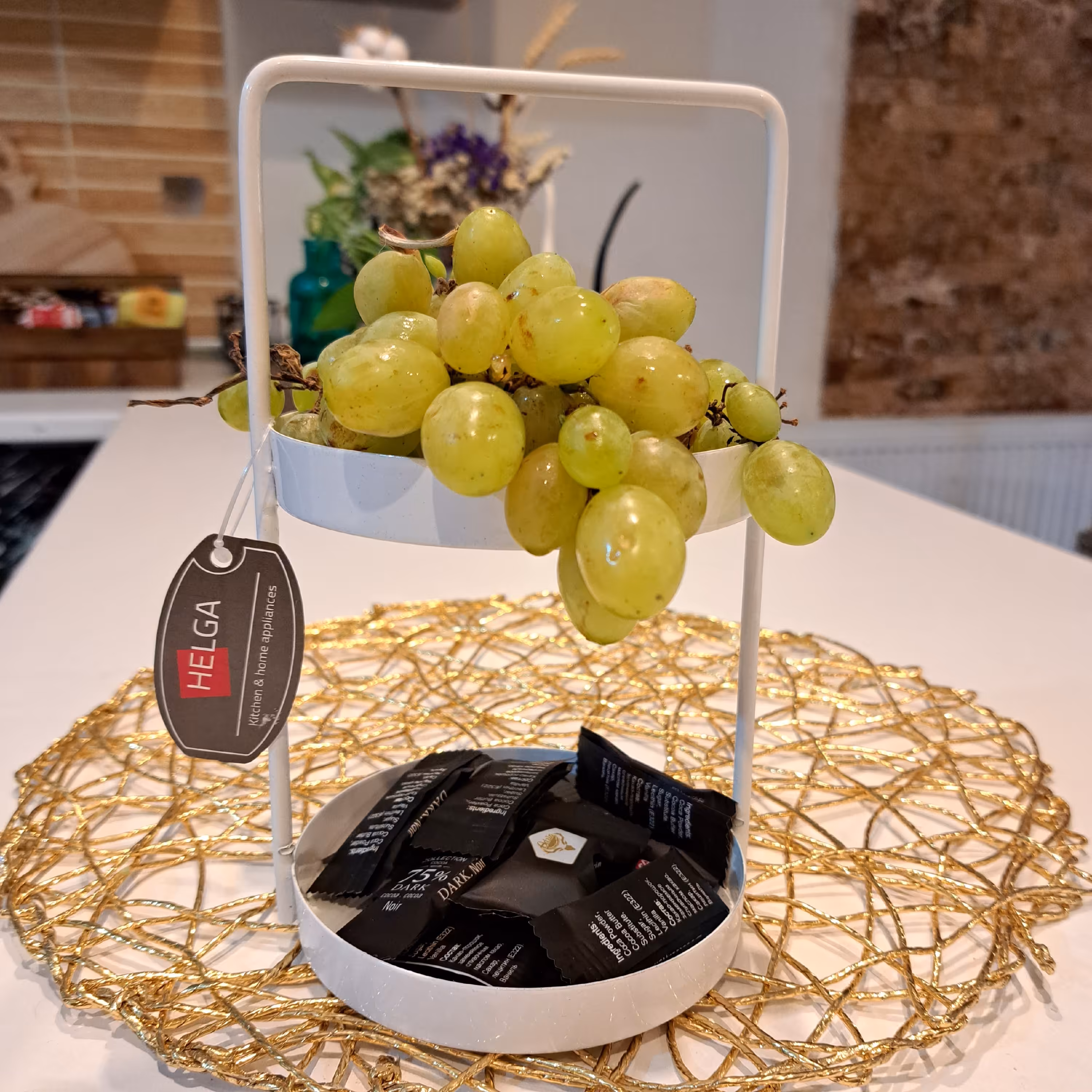 استند 2 طبقه پذیرایی فلزی