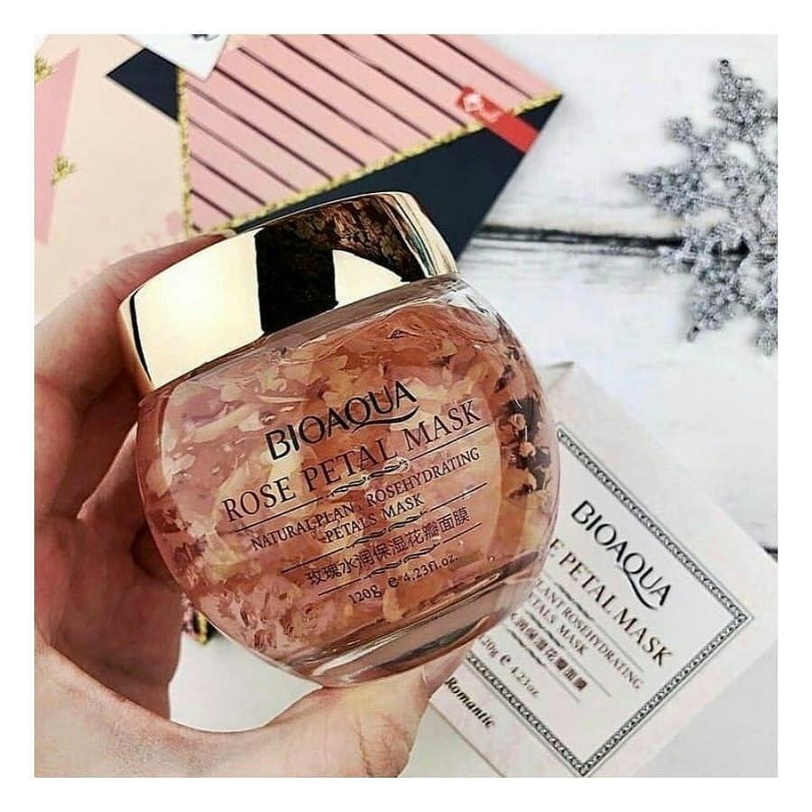 ماسک صورت رطوبت رسان گل رز بیوآکوا BIOAQUA