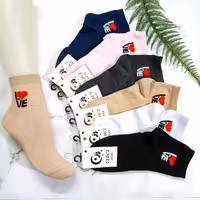 جوراب نیم ساق  لاو بوکله جین دوازده جفتی ریزبافت و مستقیم از تولیدی