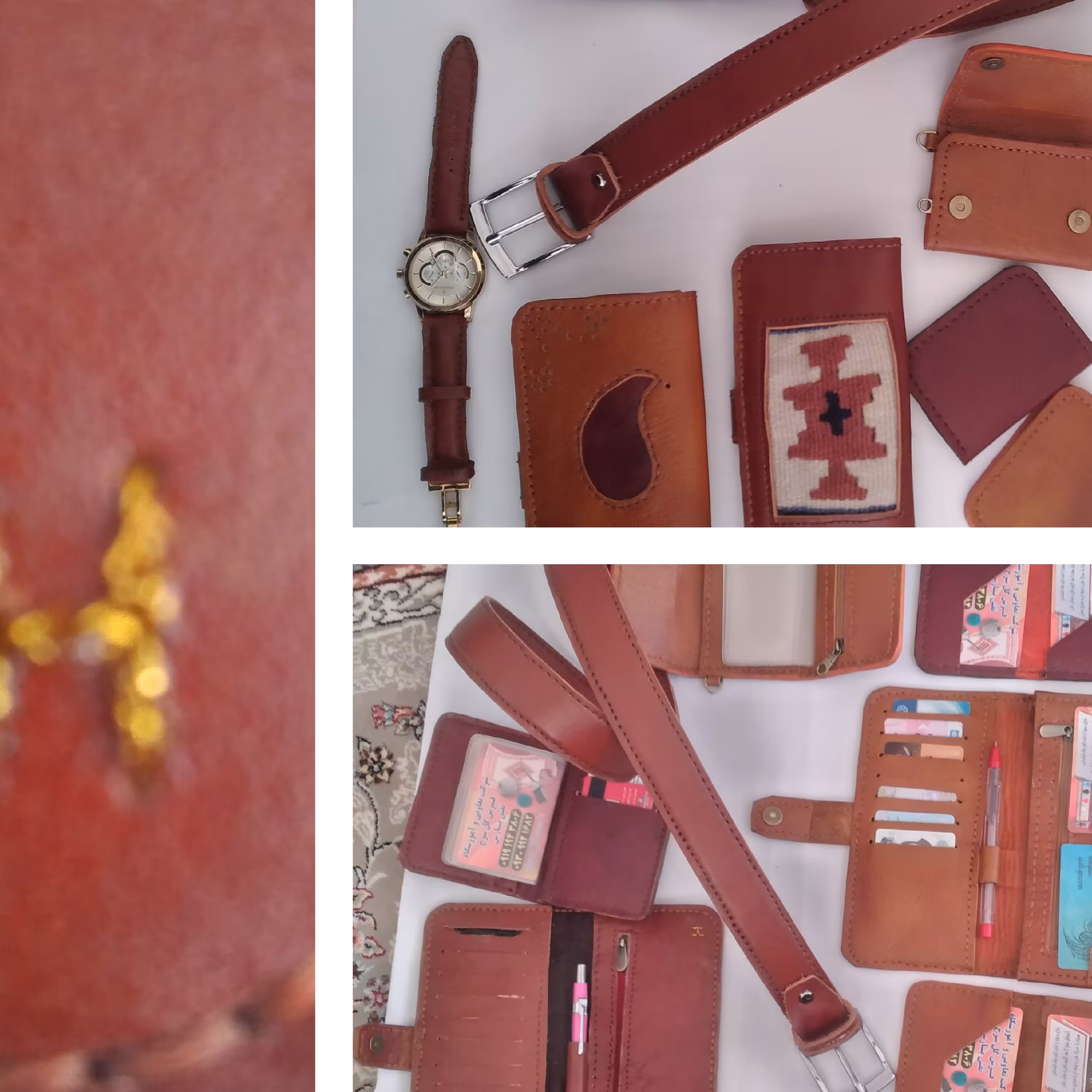 انواع چرم اصل دست دوز