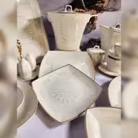 سرویس چینی 6 نفره 36 پارچه پردیس کاشان نیو بن چاینا برند ایزابل قالب ایفل کالکشن 