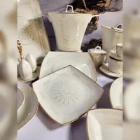 سرویس چینی 6 نفره 36 پارچه پردیس کاشان نیو بن چاینا برند ایزابل قالب ایفل کالکشن 