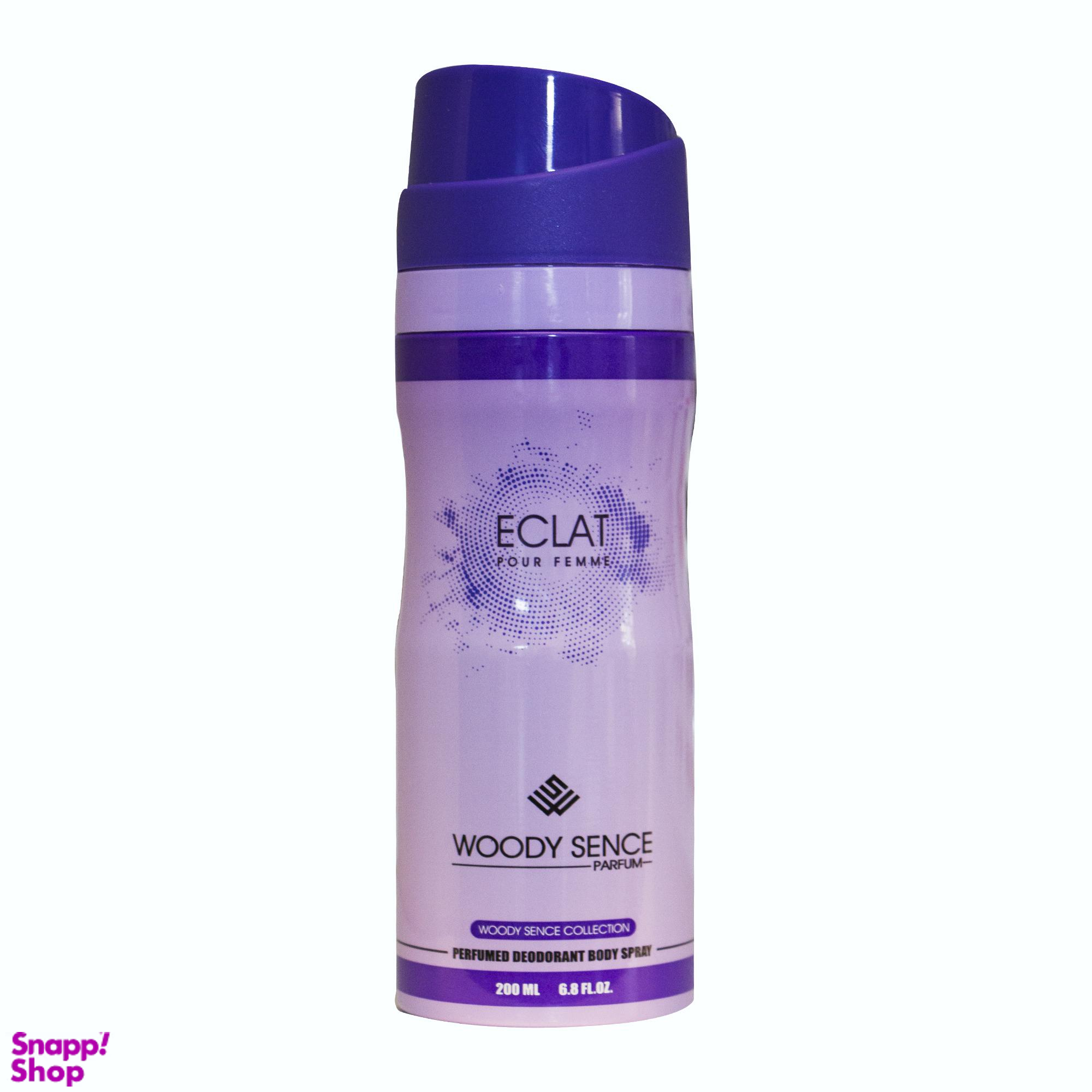 اسپری خوشبو کننده بدن زنانه وودی سنس (Woody Sence) مدل Eclat حجم 200 میلیلیتر