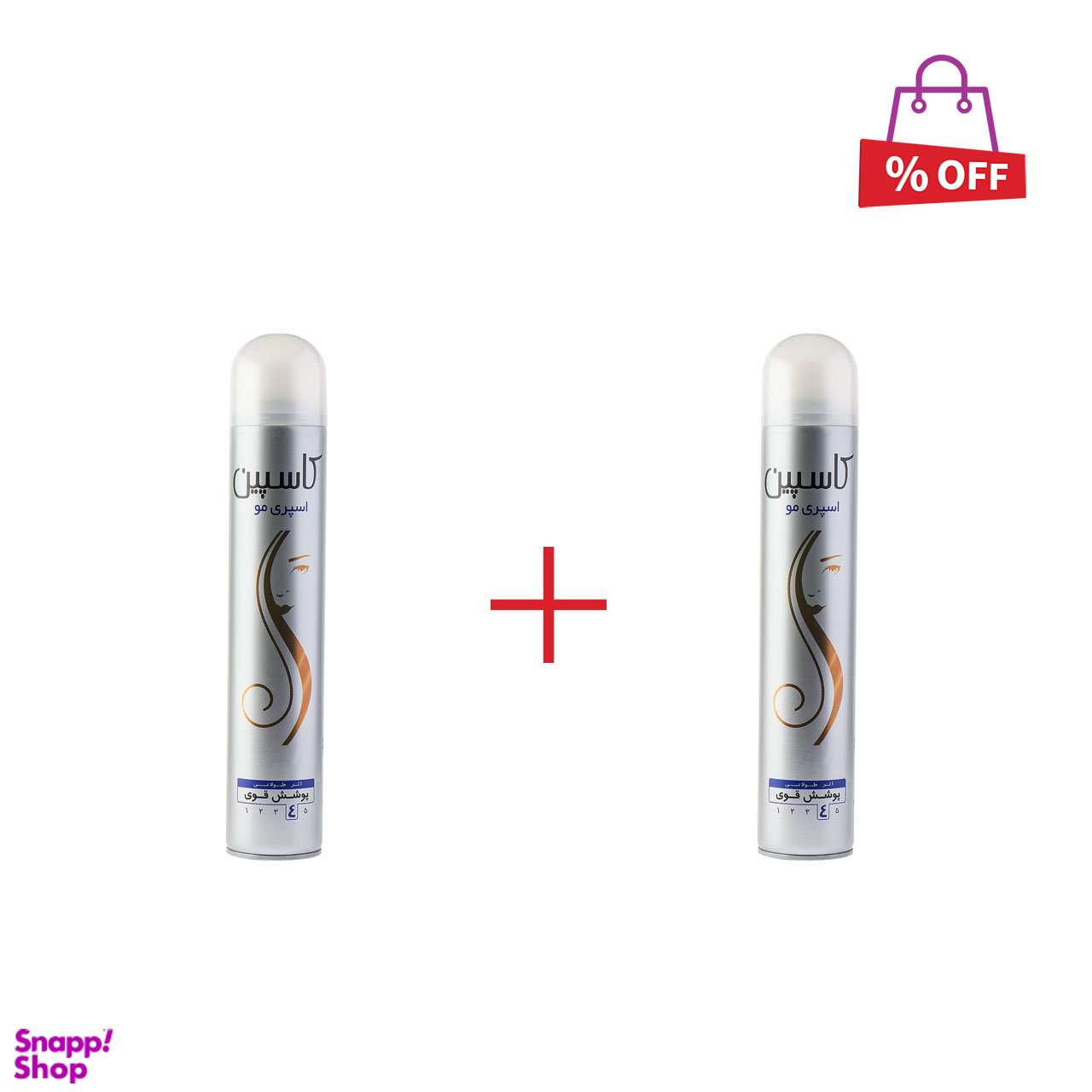 اسپری حالت دهنده مو کاسپین (Caspian) مدل Hair Spray حجم 500 میلیلیتر مجموعه 2 عددی