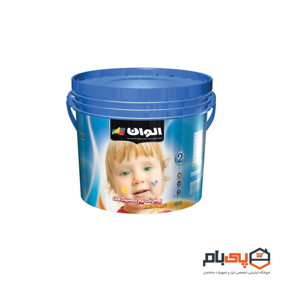 پوش رنگ نیمه پلاستیک مات 2 الوان مدل ALCO-4007 حجم 25 گالن