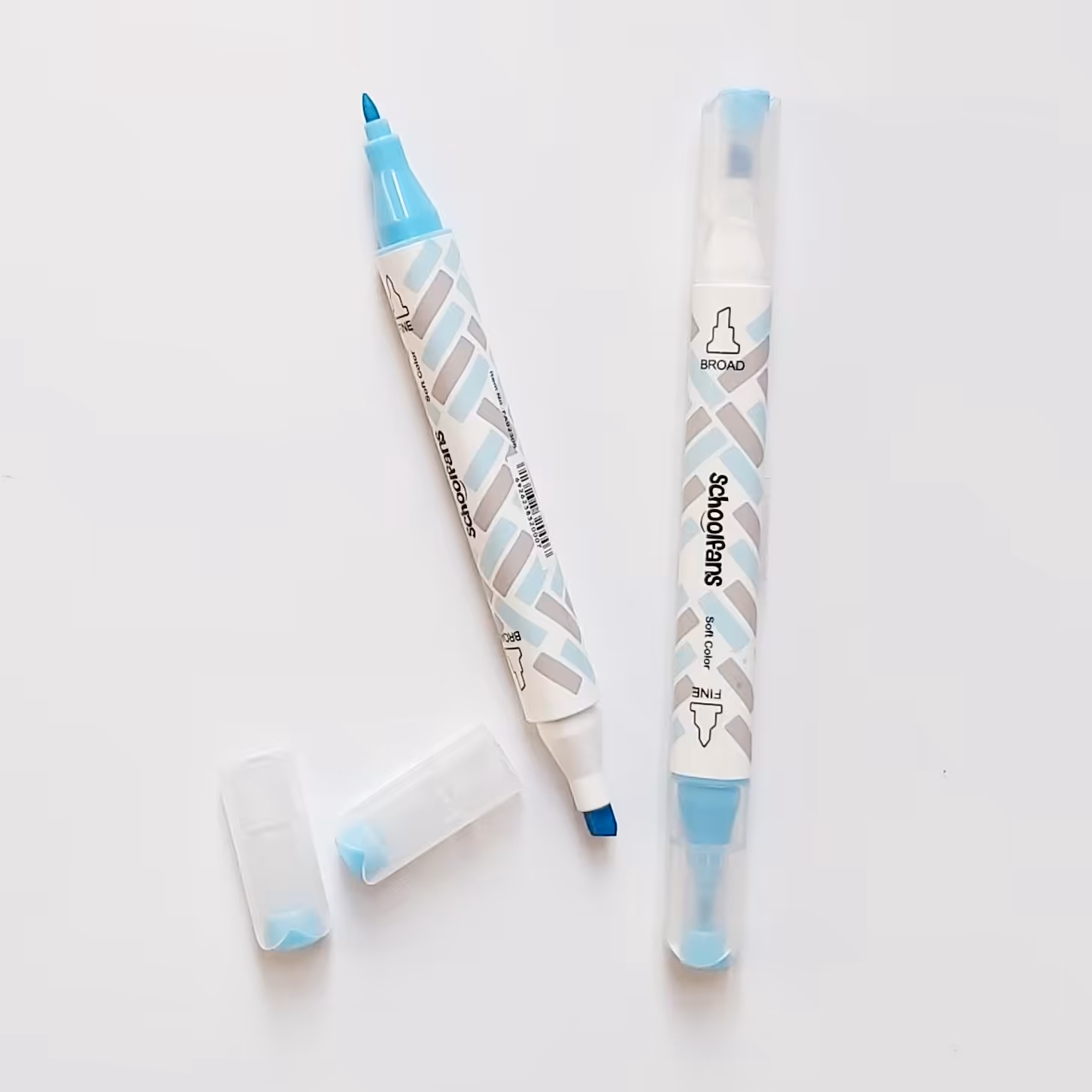 ماژیک هایلایتر  دوسر  رنگ آبی روشن   نوک نمدی برند اسکول فنس