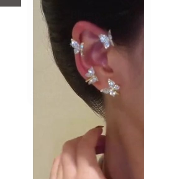 گوشواره ایر کاف نگیندار  کد 7070