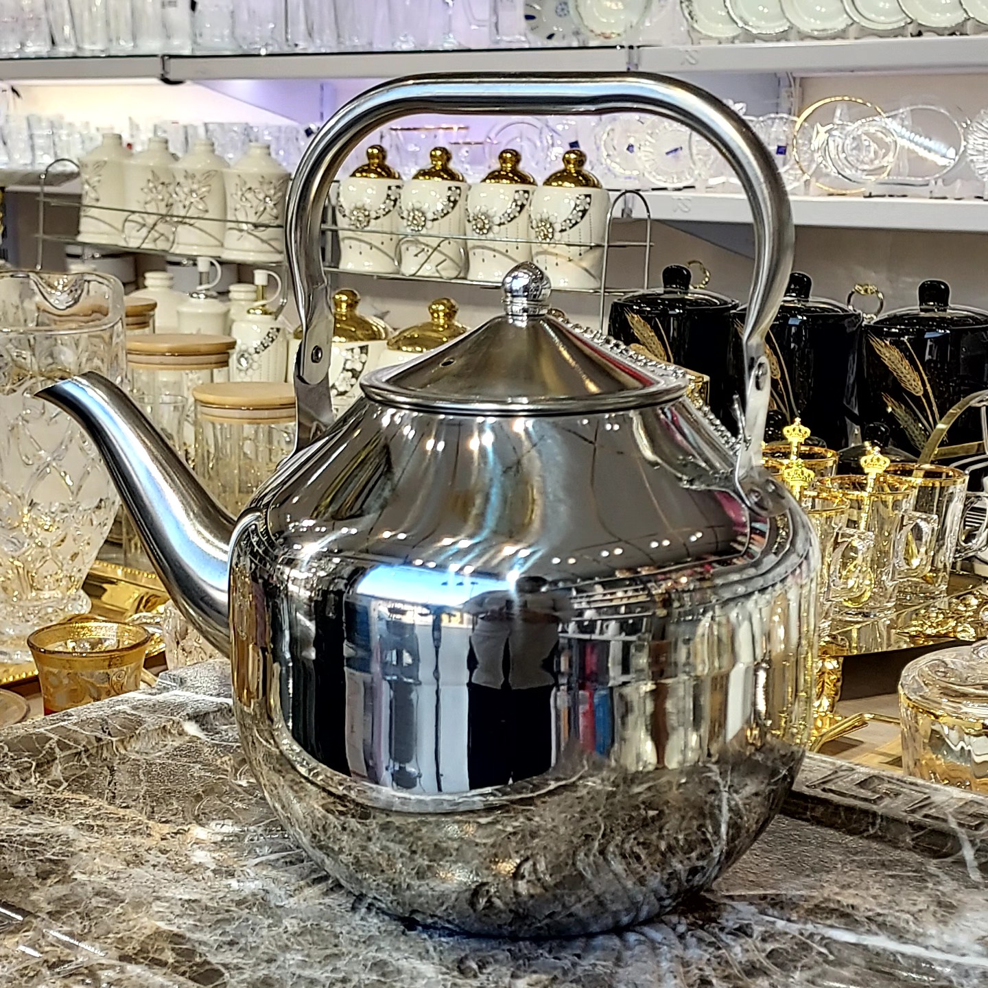 کتری استیل 3 لیتری ضخیم طرح کویتی