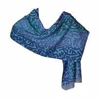 شال چاپدستی طرح گرافیتی کد G51