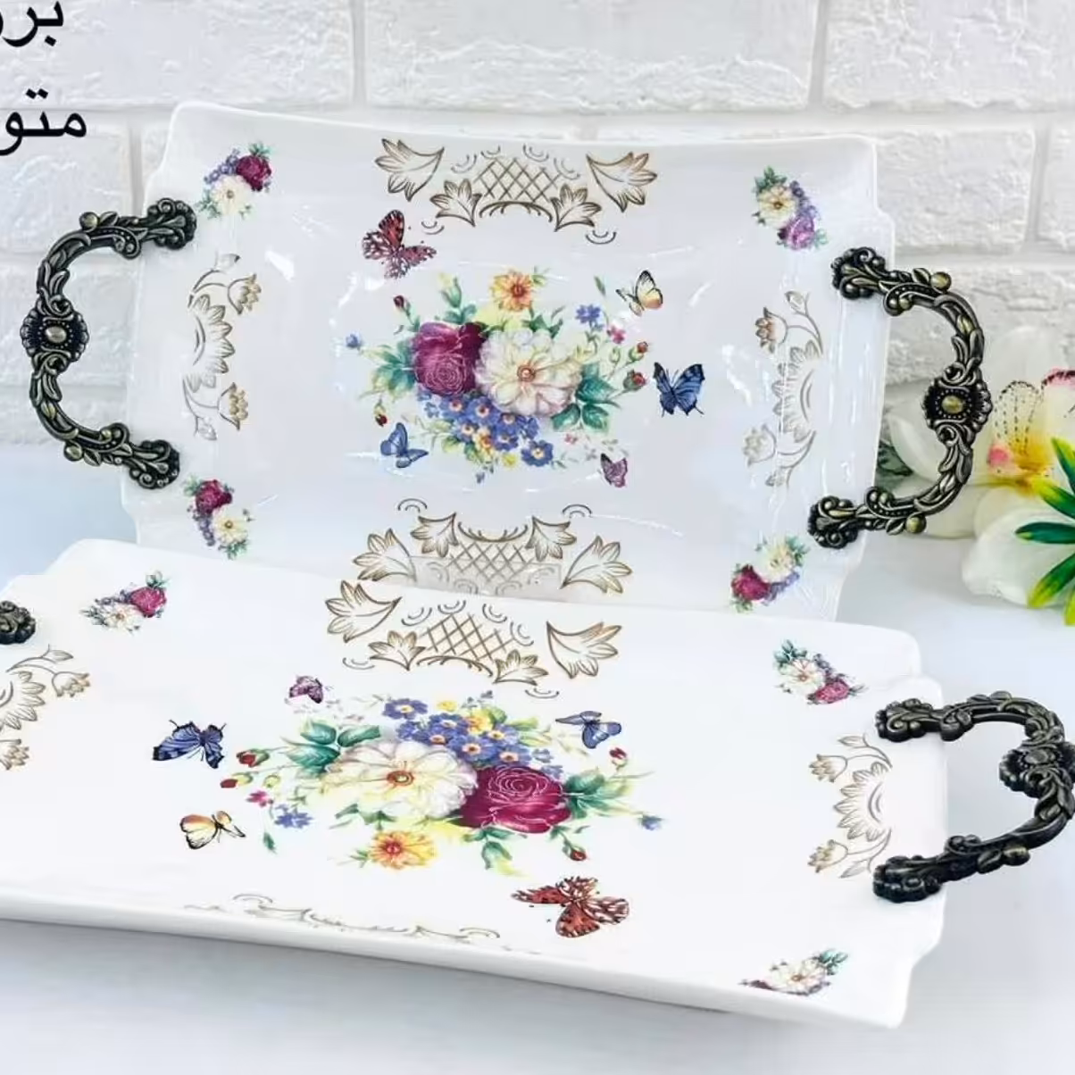 دیس مستطیل بزرگ گل سرخی.هزینه ارسال به صورت پسکرایه و به عهده مشتری میباشد