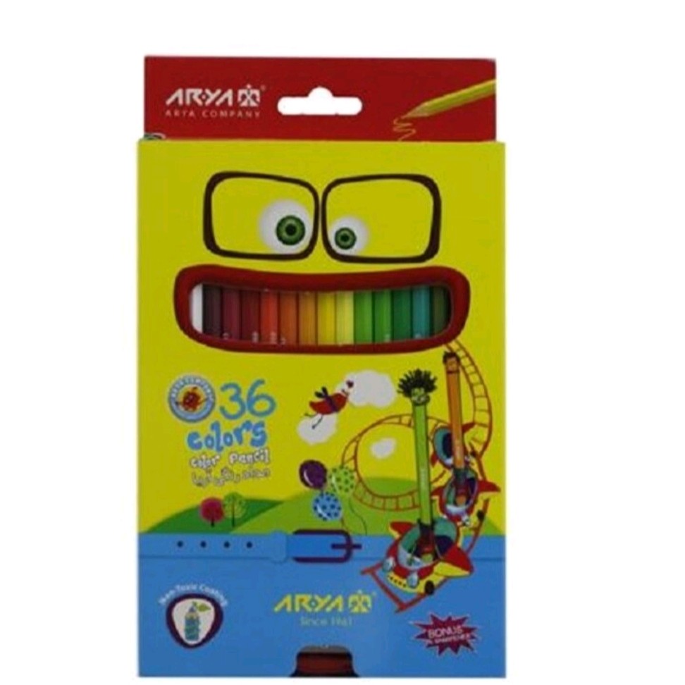 مداد رنگی 36رنگ اریا مقوایی 