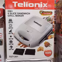اسنک ساز  دوکاره  تلیونیکس  مدل TST1201  (گریل وساندویچ)