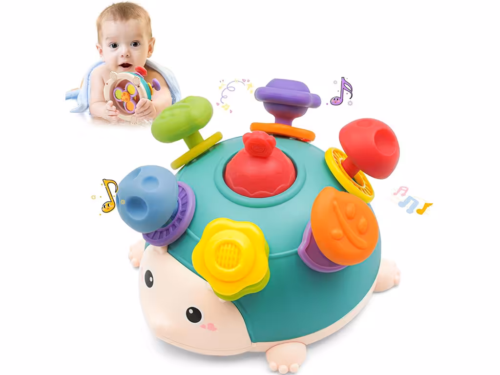 جوجه تیغی بیزی کیوب جغجغه ای، دارای اسپینر و دندانگیر اسباب بازی