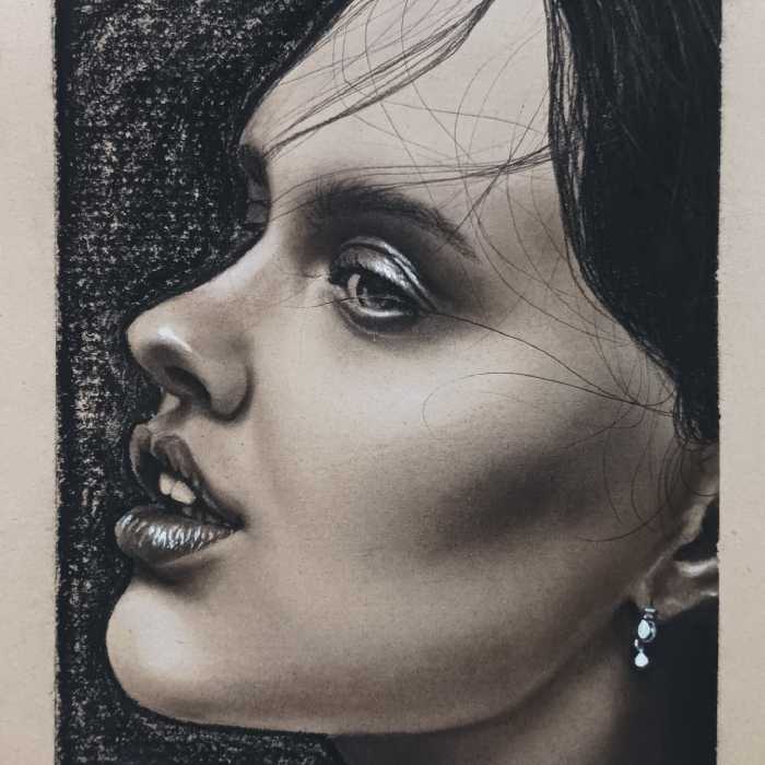 نقاشی سیاه قلم هایپر رئال