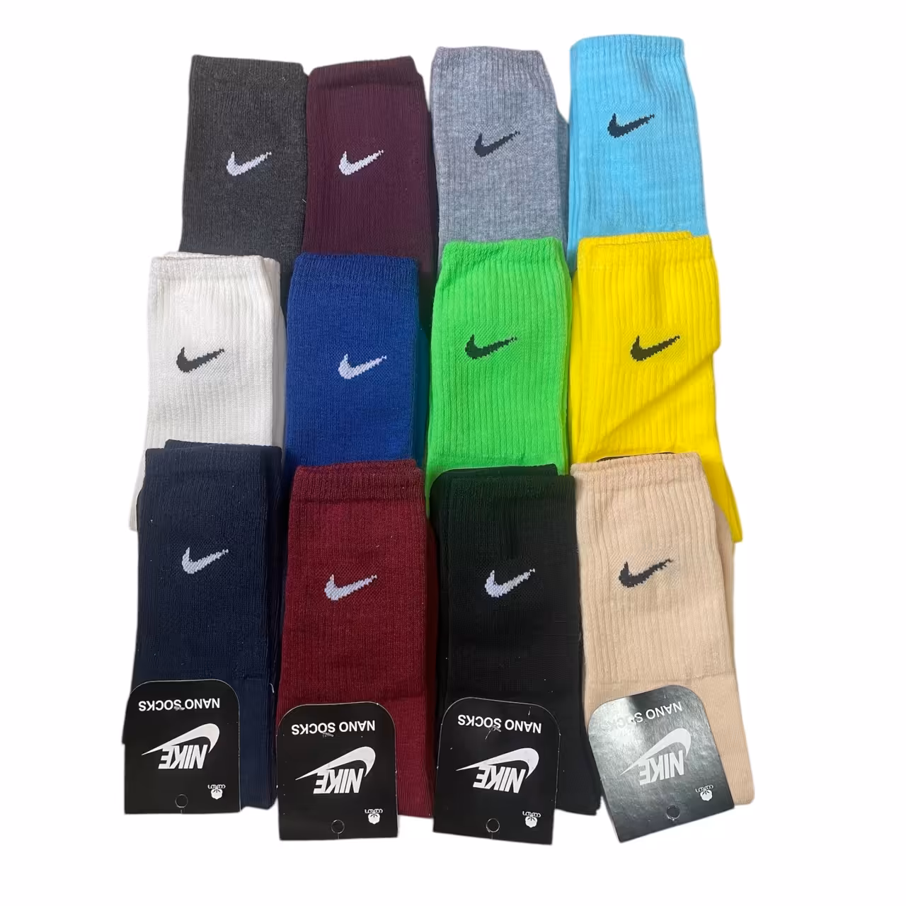 جوراب اسپرت مدل Nike sport Nano بسته 12 عددي