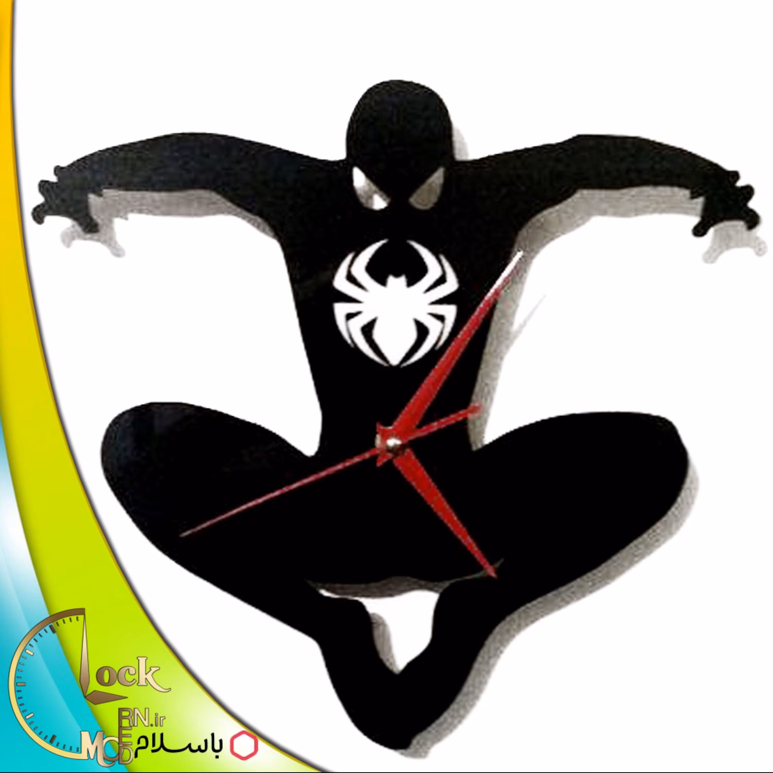 ساعت دیواری طرح مرد عنکبوتی کد 298