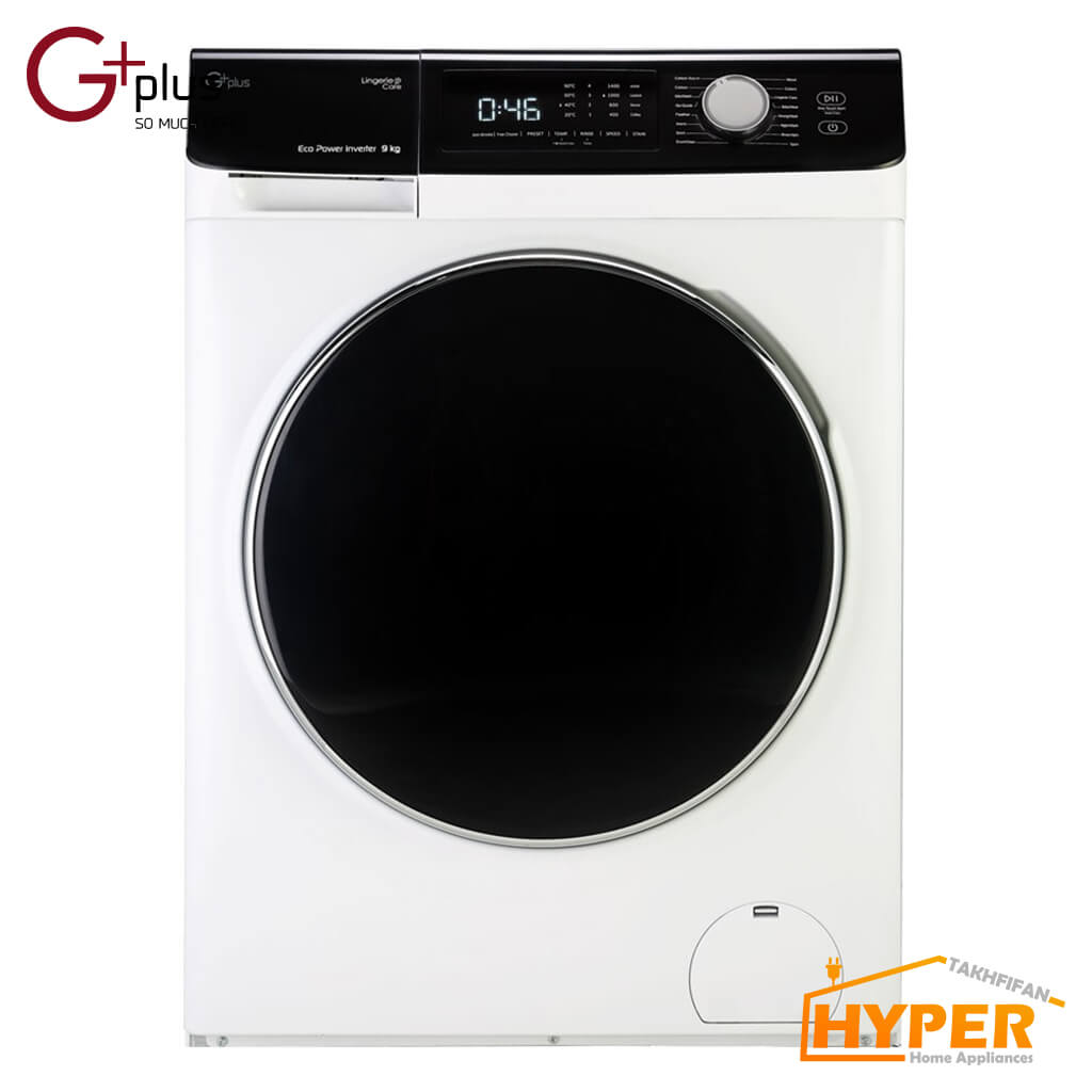 ماشین لباسشویی جی پلاس GWM-K9540W سفید 9 کیلویی