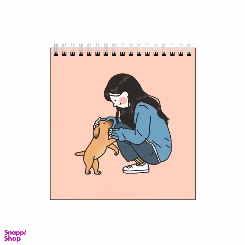 دفتر طراحی بامبیلیپ طرح سگ و دختر کد 8124872