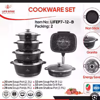 سرویس قابلمه 12 پارچه لایف اسمایل اصل گرانیت