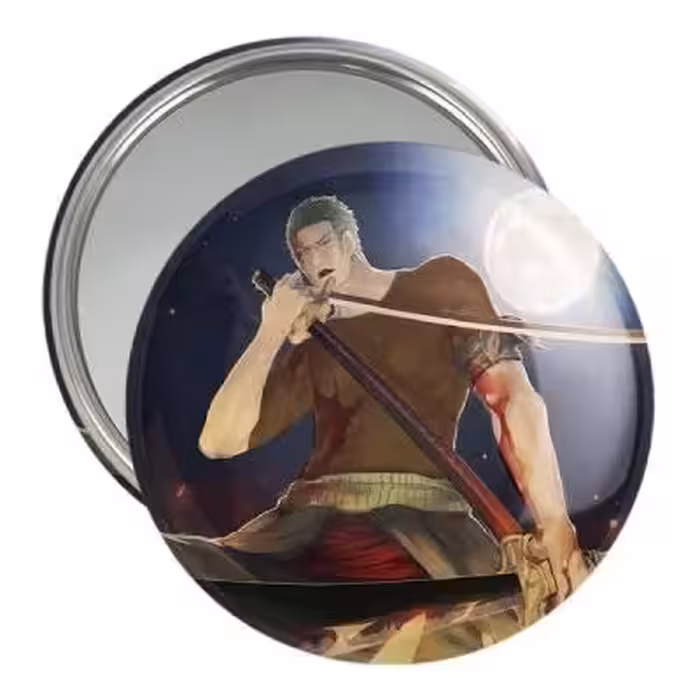 آینه جیبی خندالو مدل زورو انیمه وان پیس One Piece کد 17227