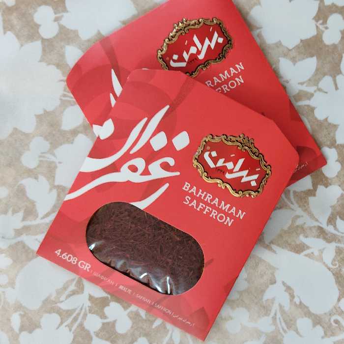 زعفران یک مثقال بهرامن بسته بندی جدید