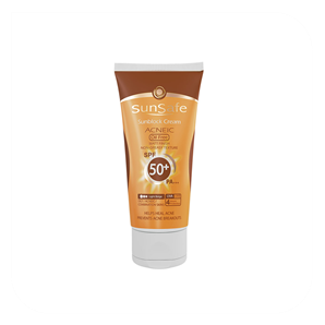 كرم ضد آفتاب +SPF 50 فاقد چربی بژ روشن سان سیف2
