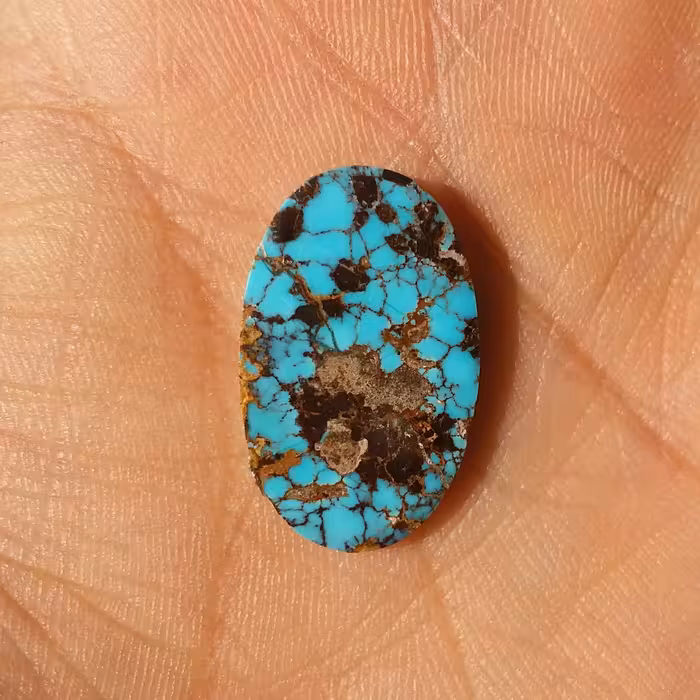 نگین فیروزه عنکبوتی فاخر محشر سایز درشت کاملا طبیعی