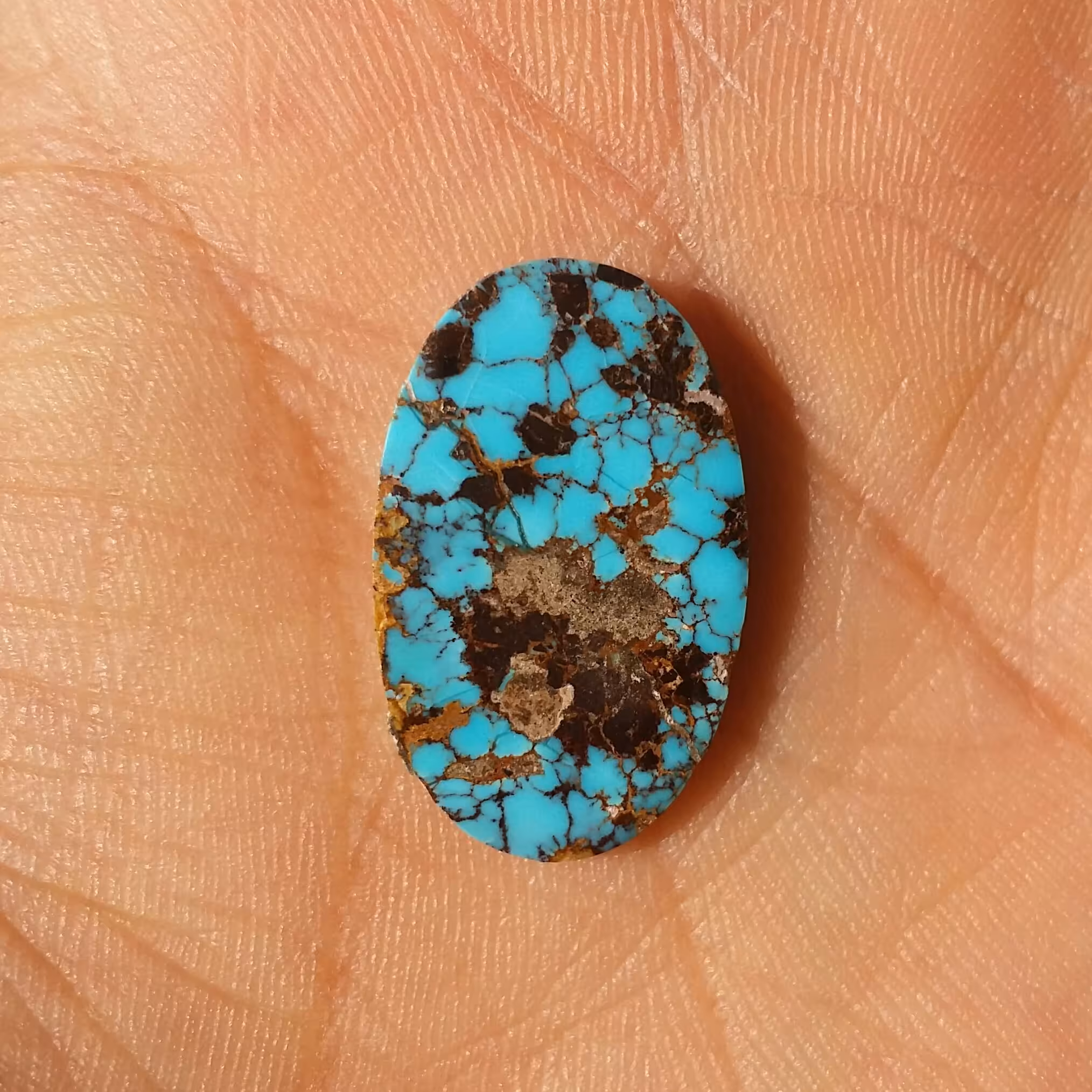 نگین فیروزه عنکبوتی فاخر محشر سایز درشت کاملا طبیعی