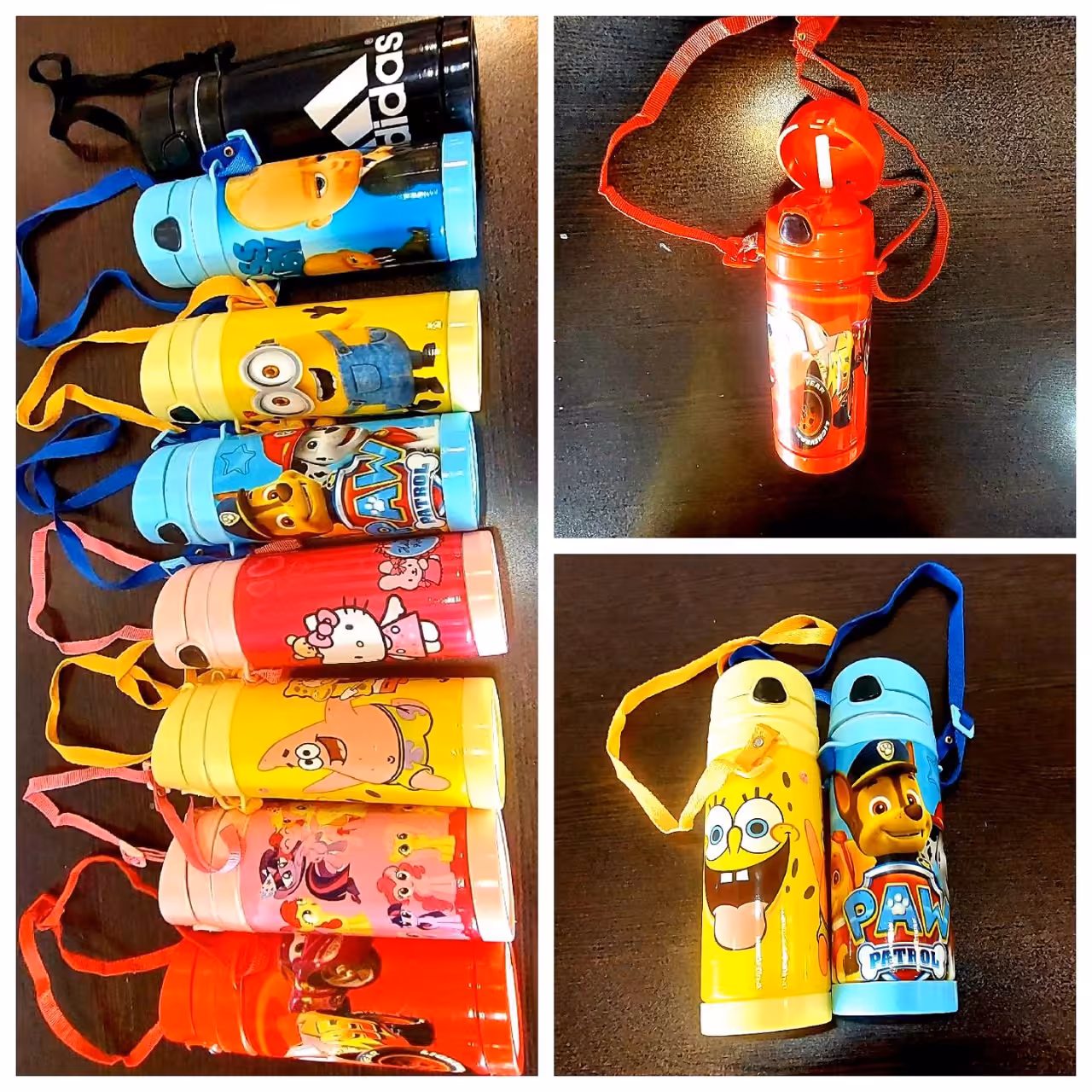 قمقمه دکمه دار  اسپرت قمقمه نی دار  دکمه ای 