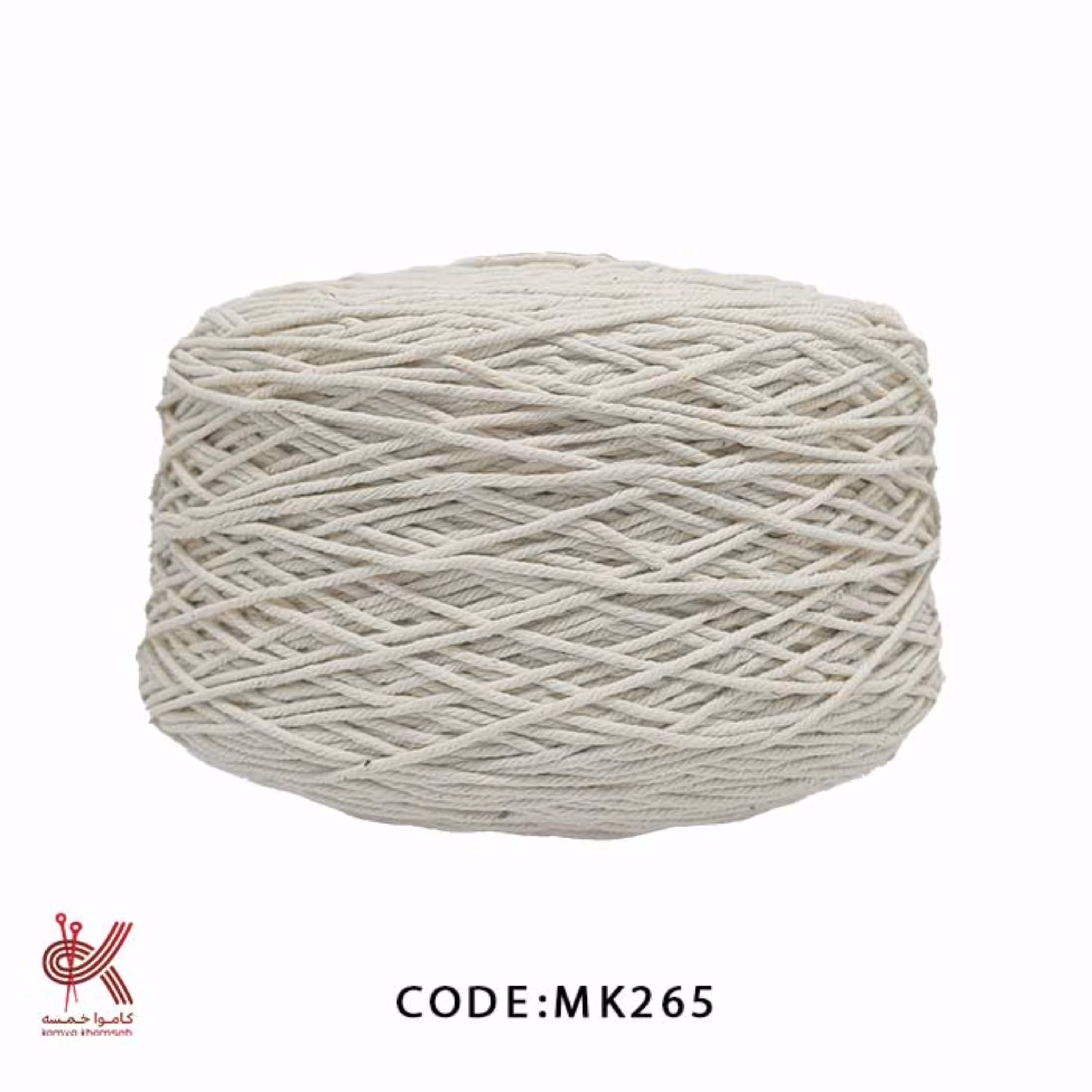 مکرومه پنبه ای قیطان پنبه 2.5 میل تابیده سفید 