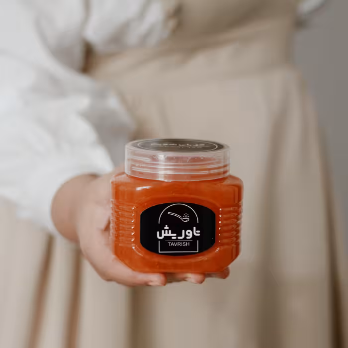 مربای هویج رنده شده با ترکیبی از رنده ی پوست پرتقال ،خانگی-450گرمی-بدون مواد افزودنی